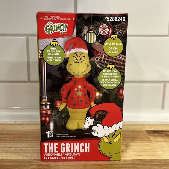 Gemmy Holiday The Grinch Airdorable Airblown Inflatable 248 Inch